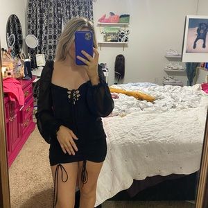 Black mini dress